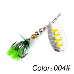 FTK 1pc Fishing Lure Spinner Bait 8g 13g 19g Spoon Lures Metal Bass Hard Bait With Feather Treble Hooks Wobblers Pike Tackle