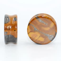 2PCS Natural Stone Double Flared Plug Opal Quartz Ear Tunnel Gauge Colorful Stone Ear Expander Weight Body Piercing Jewelry