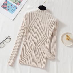 AOSSVIAO 2026 Knitted Women High Neck Sweater Pullovers Turtleneck Autumn Winter Basic Women Sweaters Slim Fit Black