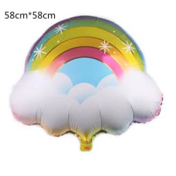 1 Piece Of Big Rainbow Smile White Cloud Donut Lce Cream Aluminum Mold Helium Balloon Children's Birthday Party Toy Decoration