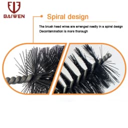 1pc Steel Wire Pipe Tube Brush Cleaning Tools Water Pipe M12 Steel Wire Pipe Tube Sweep Cleaning Chimney Hand Tools 18-75mm