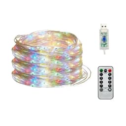 50/100/200 LED Copper Wire String Lights USB Plug-in Fairy Lights with Remote 8 Modes Lights Waterproof Remote Control Timer