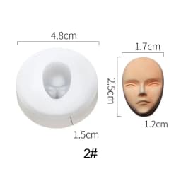 3D Baby Face Silicone Molds Q Version Clay Head Sculpey Doll Modification Accessories DIY Proportional Face Making Tools
