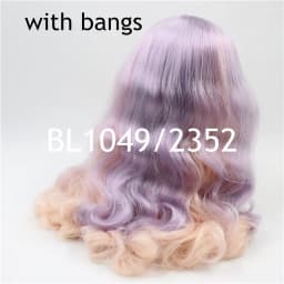 DBS blyth doll icy wig rbl scalp and dome pink hair pale purple yellow hair green wig for DIY custom doll anime toy