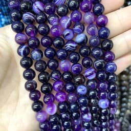 4 6 8 10 MM Natural Colorful Agates Round Loose Stone Beads For Jewelry Making Charm Diy Bracelet Necklace Earrings Material