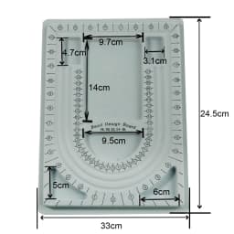 1Pc Gray Flocked Bead Board Professional Jewelry Organizer Tray Design Craft Shovel for Jewelry Making Measuring Tool Supplies
