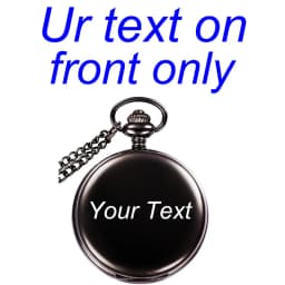 Customize With Your LOGO Name Text Classic Fashion 47MM Fob Chain Smooth Steel Polish Quartz Pocket Watch Mens Pendant Presents
