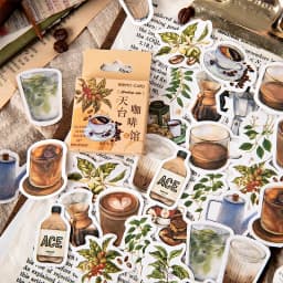 45Pcs Beautiful Scenery & Colorful Cloud Stickers Set for Journal Diary Scrapbooking Cute Stationery Decoration