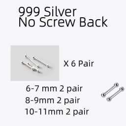 La Monada Sterling Silver Stud Earrings Women Two Ball Fine 925 Silver Jewelry Woman Earrings Stud Silver 999 Keep Piercing Nut