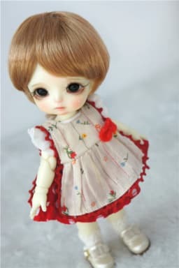 1/12 1/8 OB11 Doll Wigs D28053 3-4inch 4-5inch 5-6inch Enfant Cut Synthetic Mohair BJD Hair Lati Yellow &White Tiny Accessories
