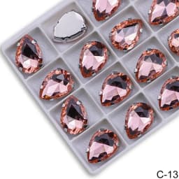Sew on Teardrop Rhinestones Pear Shape Water Drop Sewing Stone Glass Crstal with Claw for Needlework Accessories