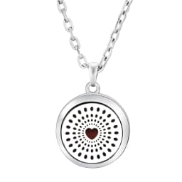 Fashion Aromatherapy Diffuser Star Moon Necklace Stainless Steel High Quality Heart-Shaped Essential Oil Lockets Pendant Jewelry
