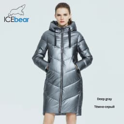 ICEbear 2023 new hooded winter women's jacket fashion casual slim long warm cotton coat brand ladies parkas GWD20302D