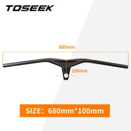 TOSEEK Mtb Handlebars And Stem 28.6mm-17Degree Carbon Integrated Handlebar For Mountain Bike 660~80070/80/90/100mm Bicycle Parts