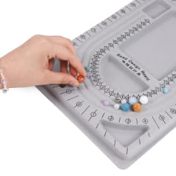 Beading Board Gray Flocked Bead Board Tray Design Craft Bead Tweezers For DIY Bracelet Necklace Jewelry Making Accessories