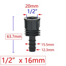 4Pcs 1/2" 3/4" 1" Male Female Thread Connector To Barb 8mm 16mm 20mm 25mm 32mm PE Hose Adapter Garden Irrigation Watering System