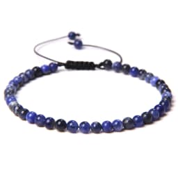 Adjustable 4MM Stone Beads Bracelet For Women Natural Agates Bangles Onyx Lapis Lazuli Woven Bracelet For New Year Gift Jewelry