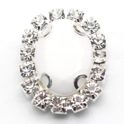 Silver 4 Holes 10pcs/lot Oval Shiny Rhinestone Buttons Crystal Wedding Decoration Hair Accessories Clothing Hand-sewn 15*20mm