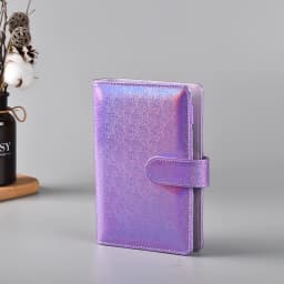 A6/A5 Macaroon Glitter Color PU Leather DIY Binder Only Cover Diary Agenda Planner Paper Cover School Stationery
