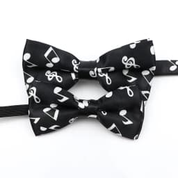 Men's Music Theme Bow Ties Polyester Parent-Child Bowtie Set Piano Stave Guitar Star Pattern Mens Party Prom Cravat Accessory