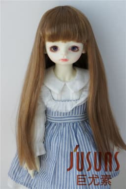JD056 1/12 1/8 1/6 1/4 1/3 OB11 YOSD MSD SD Blythes Long Straight Hair With Full Bang Doll Wig 18"AG Doll Accessories
