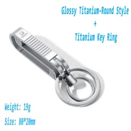 High Quality Titanium Alloy Keychain Men's Super Light Belt Waist Hanging CAR Key Chain Keyring Easy To Use Pendant Belt Buckle