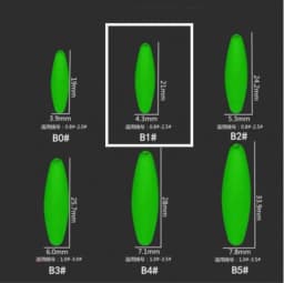 5packs/lot High Quality Seven star Fishing Float Bobber 2 Size Rig Float Beans 8 Colors Striking Beads With Hole A437