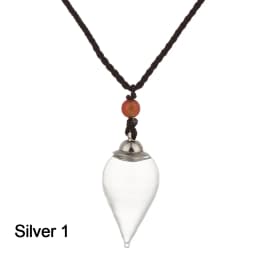 New Glaze Vial Necklace Openable Water Drop Heart Shape Perfume Bottle Pendant Steel Chain Necklace Oil Diffuser Vial Jewelry