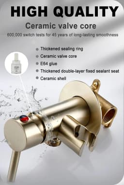 Brushed gold Brass Hand-held Wall-mounted Hybrid Hot And Cold Water With Stand Bathroom kitchen Toilet Faucet Bidet Sprayer