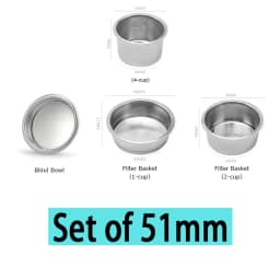 Coffee Filter Basket 51mm 54mm 58mm Clean Cup Non Pressurized Replacement For E61 Delonghi Breville Portafilter Accessories