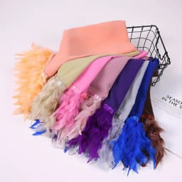 Fluffy Marabou Turkey Feathers Trims DIY Needlework Plumes On Ribbon Wedding Dress Accessories Decorative Feathers For Crafts