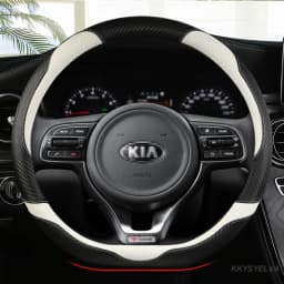PU Leather Car Steering Wheel Cover for Kia Ceed Sportage Picanto Cerato Seltos Soul Stonic Stinger Rio 3 4 5 Auto Accessories