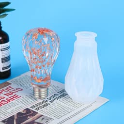Resin Crystal Silicone Mold DIY Creative Night Light Bulb Mold Table Ornaments Silicone Mold For Resin Home Decoration Art Mould