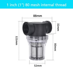 304 Stainless Steel Filter, Suitable for Garden Hoses, Irrigation Systems, and Industrial Pipelines, 1/2 3/4 1 inch