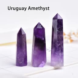 Runyangshi Crystal Point Prism Crafts Natural Stone Quartz Tower 36 Colors Energy Mineral Wand Home Decoration