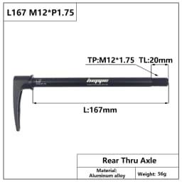 HEPPE MTB Road Bike Thru Axle Front Fork Shaft Skewers 12x100 12x110 Rear Thru Axle 12x142 12x148 Quick Release M12xP1.0/P1.75