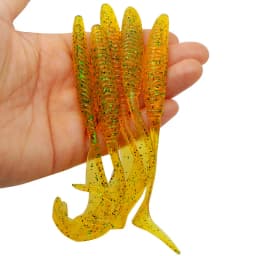 Long Tail Fishing Lure Soft Bait 13cm 6g Screw Thread Single Sickle Tails Worm Grub Artificial Lures Lot 5 Pieces Sale
