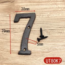 Metal Letters House Numbers Retro 3D Sign Cafe Wall Creative Cast Iron Decoration Doorplate Digital Arabic Furniture Hardware