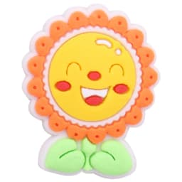 New 1pcs Leaves Sun Flower Daisy PVC Accessories Shoe Charms Cute Shoe Buckle Decorations fit Wristband Party Kid's Gifts