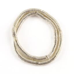 3/4/6/8mm Natural Stone KC Gold Silver Plated Hematite Beads Flat Round Rondelle Beads For Making Jewelry Diy Bracelet Necklace