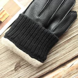 New style touch screen men's deerskin gloves high-quality genuine leather with fleece lining driving pilot gloves