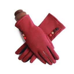 Winter Female Single Layer Warm Cashmere Full Finger Button Cycling Mittens Women Suede Leather Touch Screen Driving Gloves J23
