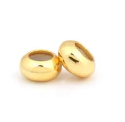 10pcs Stainless Steel Round Spacer Stopper Beads With Rubber Inside Fit Pandora Charms Bracelets Fashion Jewelry