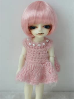 1/12 BJD Doll wigs JD256 4-5inch 11-13CM Short BOBO Cut Synthetic mohair BJD Hair Lati White Tiny doll accessories