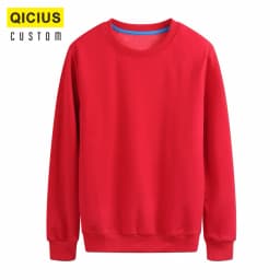 Men's Round Neck 100% Cotton Plus Velvet Long-Sleeved Sweater Custom Printed Embroidery Logo Casual Solid Color Warm Sweater 3xl