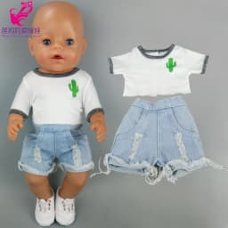 Doll Clothes 43 Cm Baby New Born Doll Hooded Rompers for 18 Inch Americanog Girl Doll Casual Wear