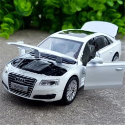 1/32 A8 Alloy Luxy Car Model Diecast & Toy Vehicle Metal Toy Car Model High Simulation Sound Light Collection Childrens Toy Gift