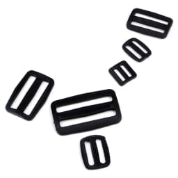 5pcs/set Plastic Webbing Tri-ring Adjust Buckle Curve Slider Tri-Glide Dog Collar Harness Backpack Strap