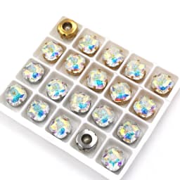 10pcs/Bag 8mm/10mm Fat Square Shape Glass Strass Crystal Sewing Claw Rhinestones Diy Clothing Accessories