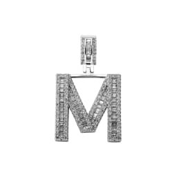JINAO 2021 NEW Baguette Rectangular Zircon Letters Pendant High Quality Iced Out Charm AAA+CZ Necklace With 4mm Tennis Chain